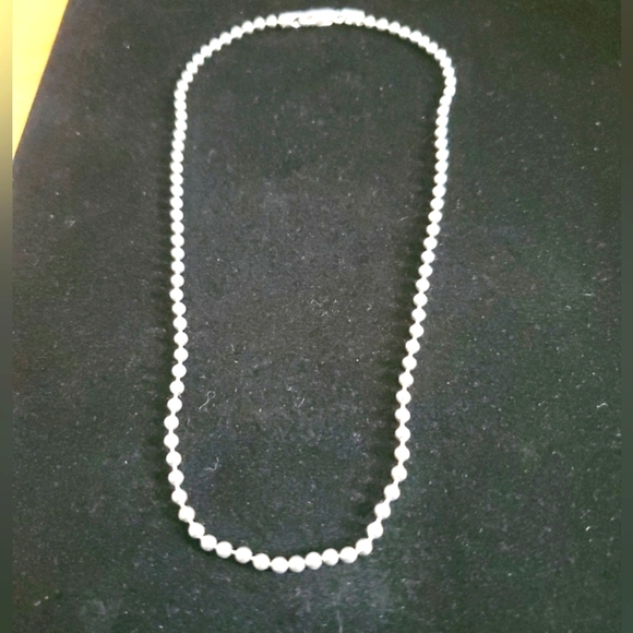 925 Italy Sterling Silver Beaded Necklace - Picture 8 of 15